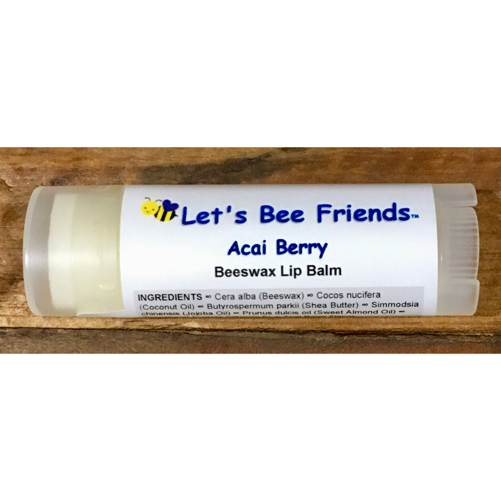 All natural and organic lip balm. Acai Berry